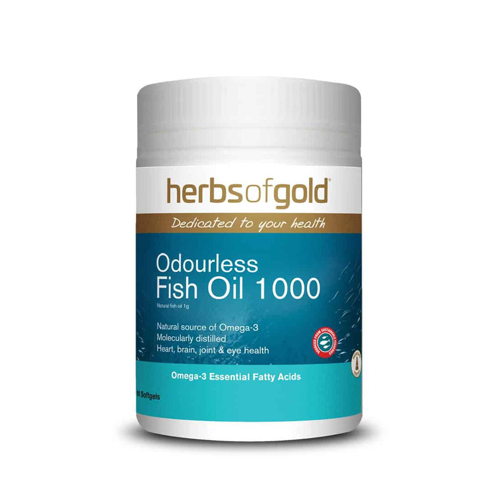 Herbs of Gold Odourless Fish Oil 1000 (300 Softgels)