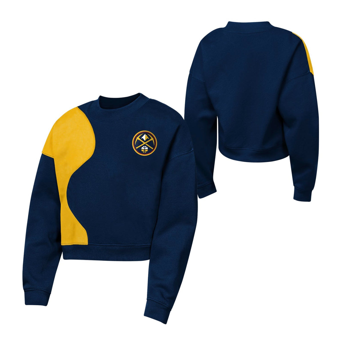 Girl's Denver Nuggets Cropped Crew product image 3, provided for visual reference and product detail review