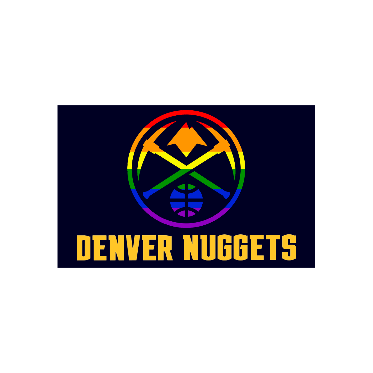 Denver Nuggets Pride Lapel Pin product image 1, provided for visual reference and product detail review