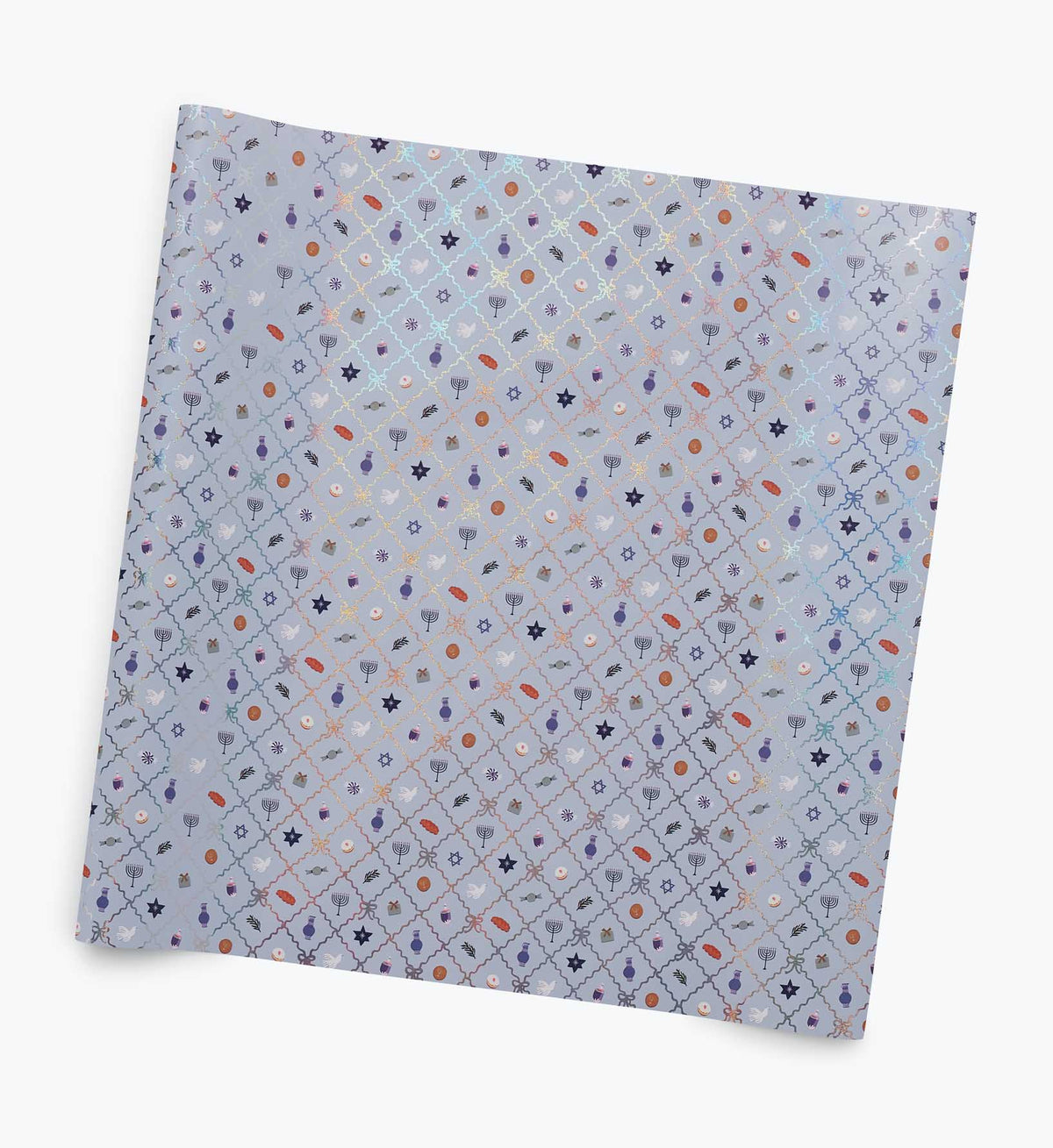 Holiday Wrapping Roll - Hanukkah Argyle