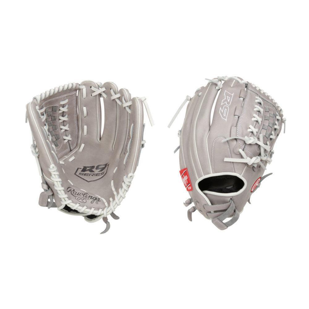 Rawlings R9 Series 12.5" Fastpitch Fielding Glove R9SB125-18G product image 2, provided for visual reference and product