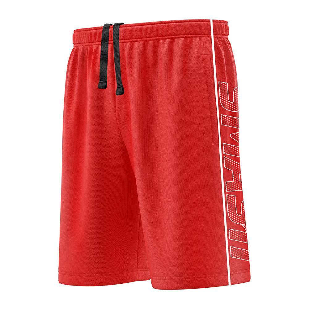 SIS Microfiber Shorts (Red/White) product image 1, provided for visual reference and product detail review