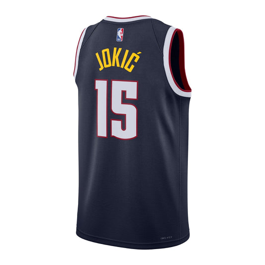 Youth Denver Nuggets #15 Nikola Jokić Nike Icon Swingman Jersey product image 1, provided for visual reference and product