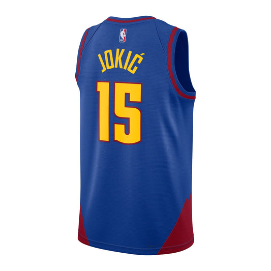 Youth Denver Nuggets #15 Nikola Jokić Jordon Statement Swingman Jersey product image 1, provided for visual reference and