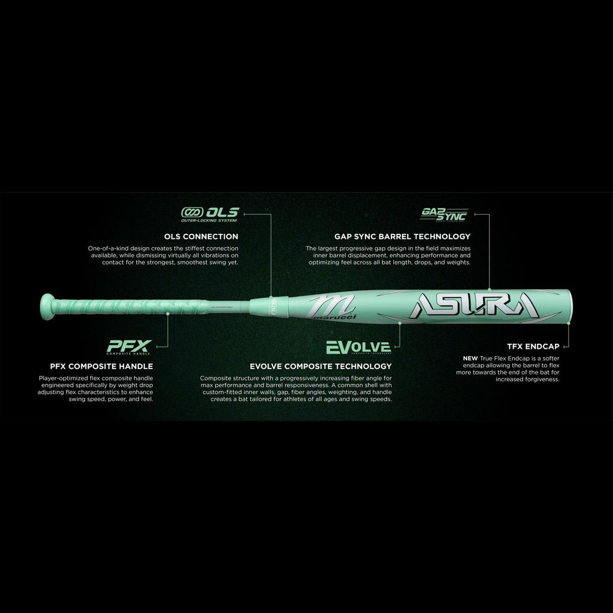 2025 Marucci ASURA -11 USSSA/USA Fastpitch Softball Bat - MFPAS11 product image 4, provided for visual reference and product