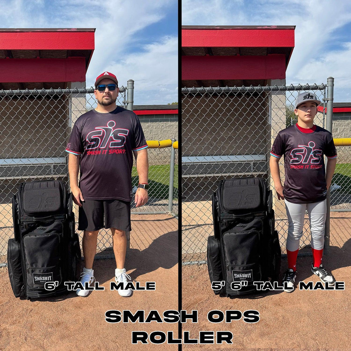 Smash Ops Guerrilla V4 Roller Bag - Black/Charcoal product image 8, provided for visual reference and product detail review