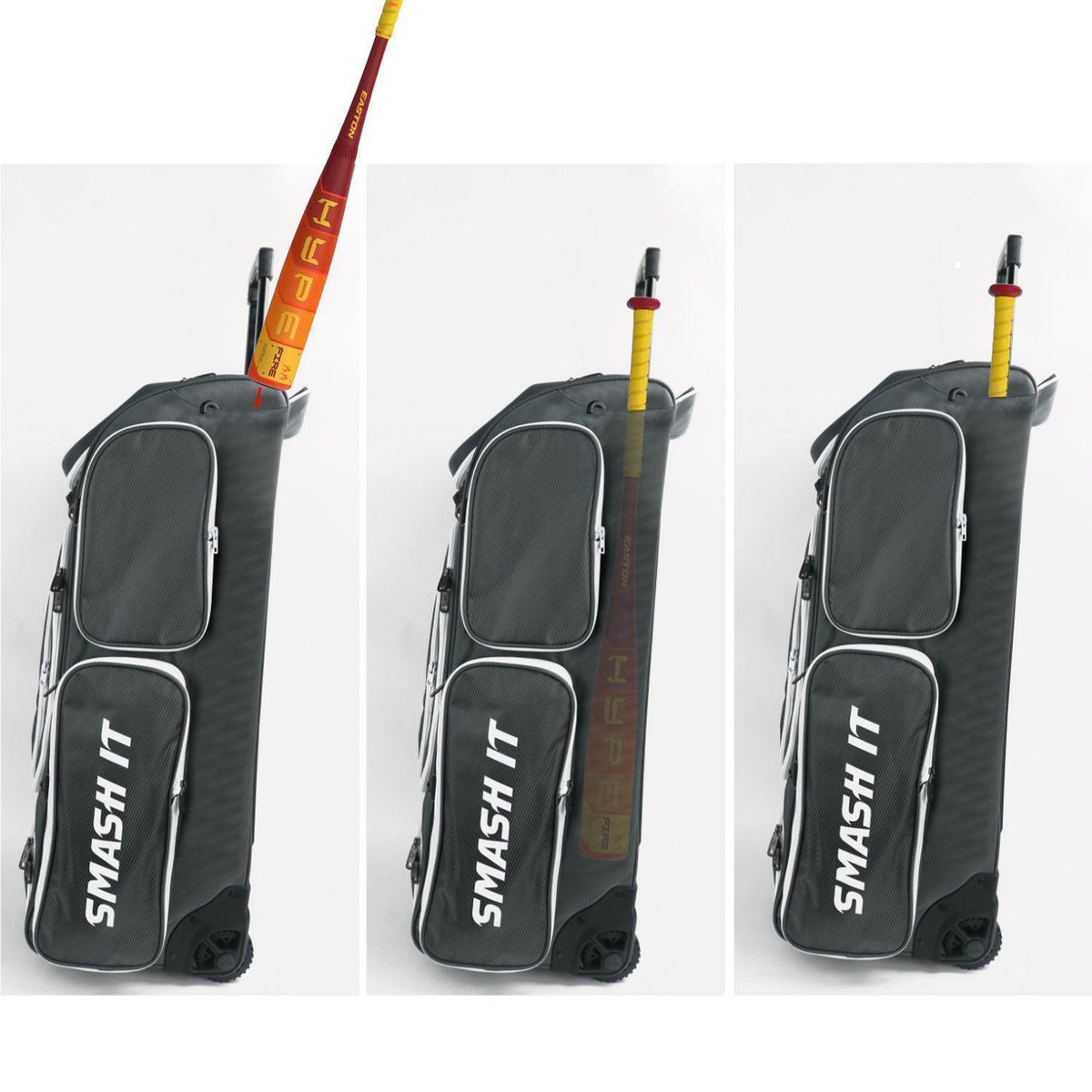 Smash Ops Guerrilla V4 Roller Bag - Black/Charcoal product image 7, provided for visual reference and product detail review