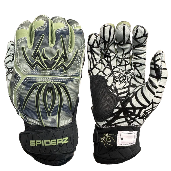 Spiderz HYBRID Batting Gloves - Military Camo/Black product image 1, provided for visual reference and product detail review