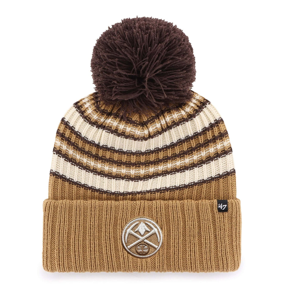 Denver Nuggets Espresso Pom Knit for Women product image 1, provided for visual reference and product detail review