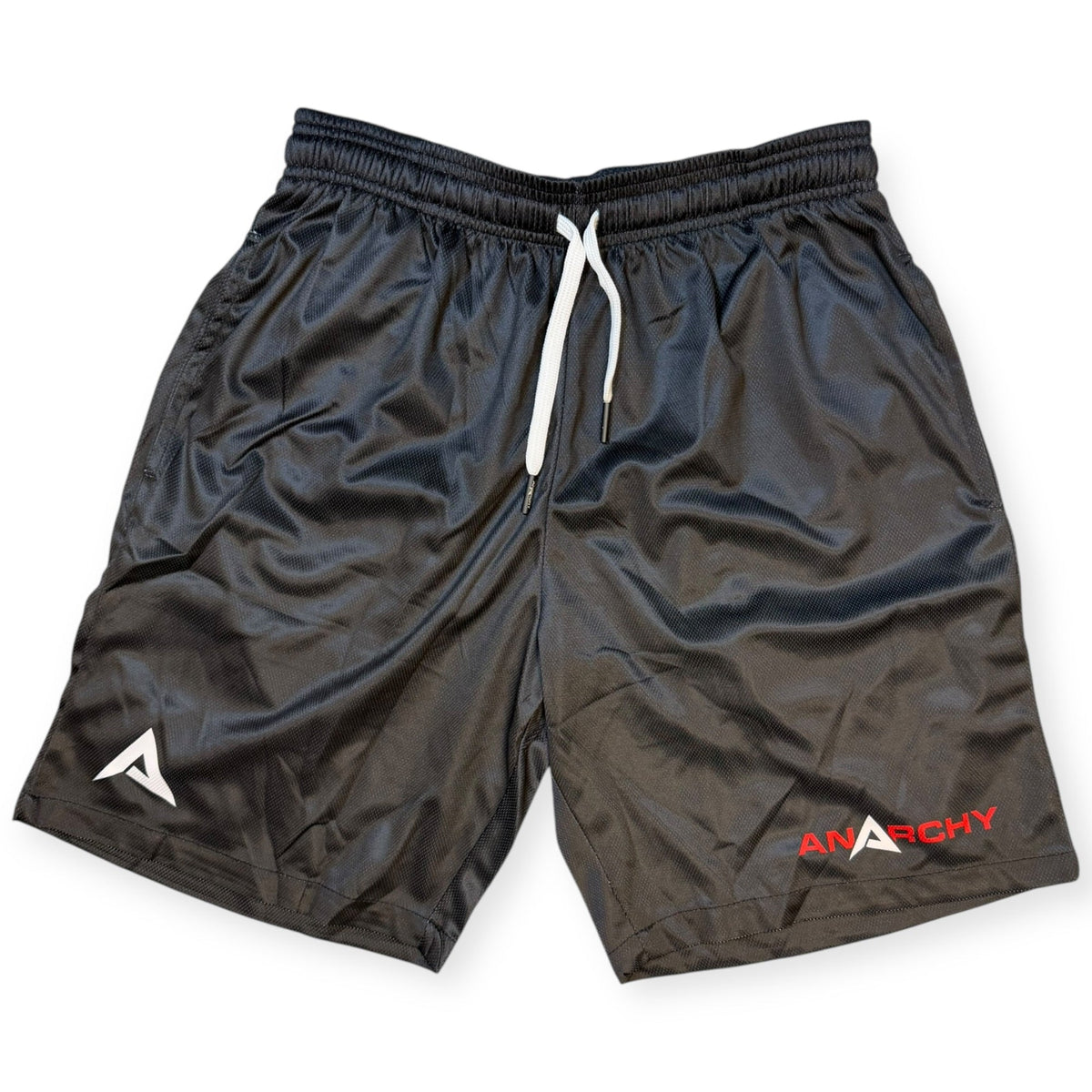 Anarchy Mesh Shorts - Stealth - Black/White/Red product image 1, provided for visual reference and product detail review
