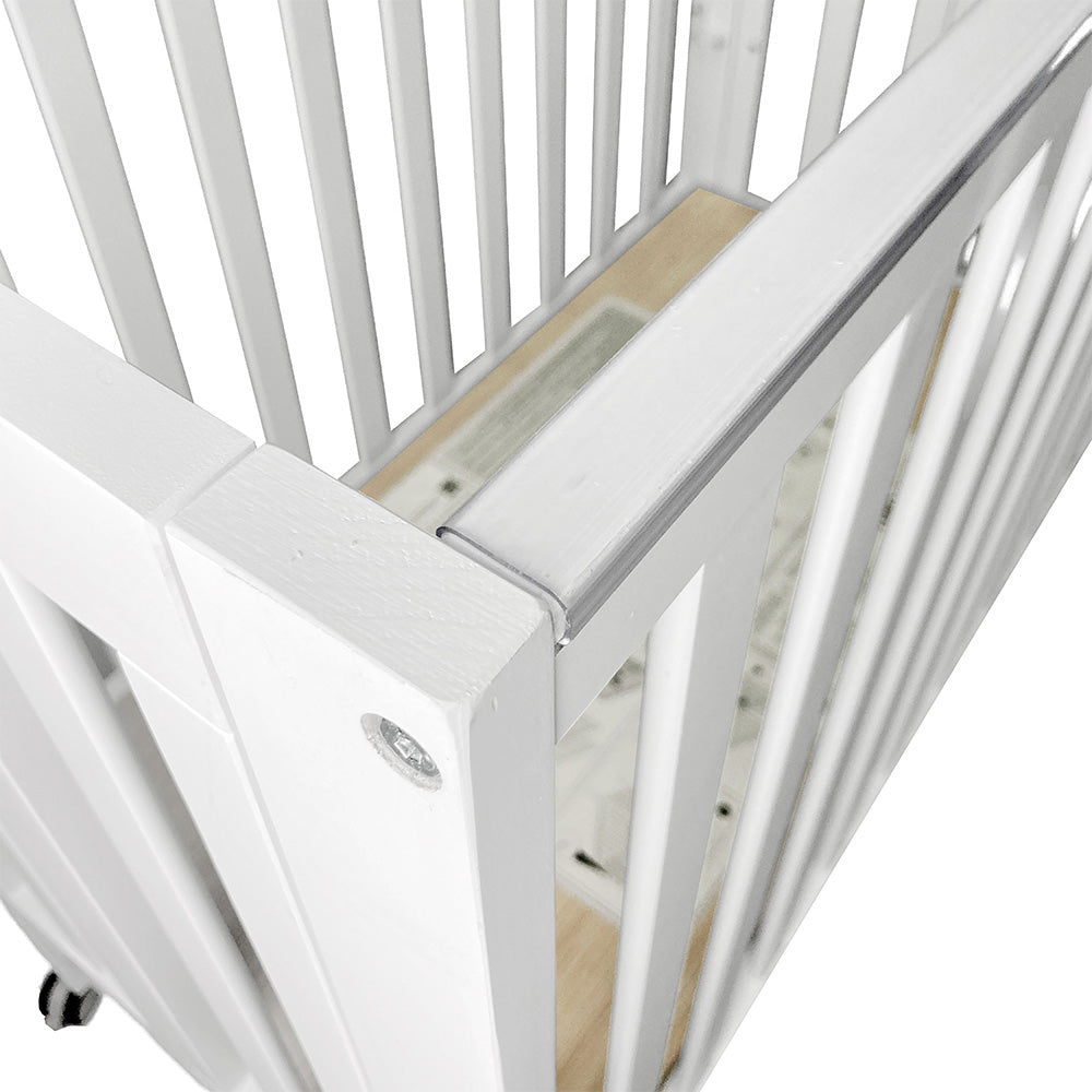 Prego Oru Foldable Wooden Crib 120cm x 60cm - White
