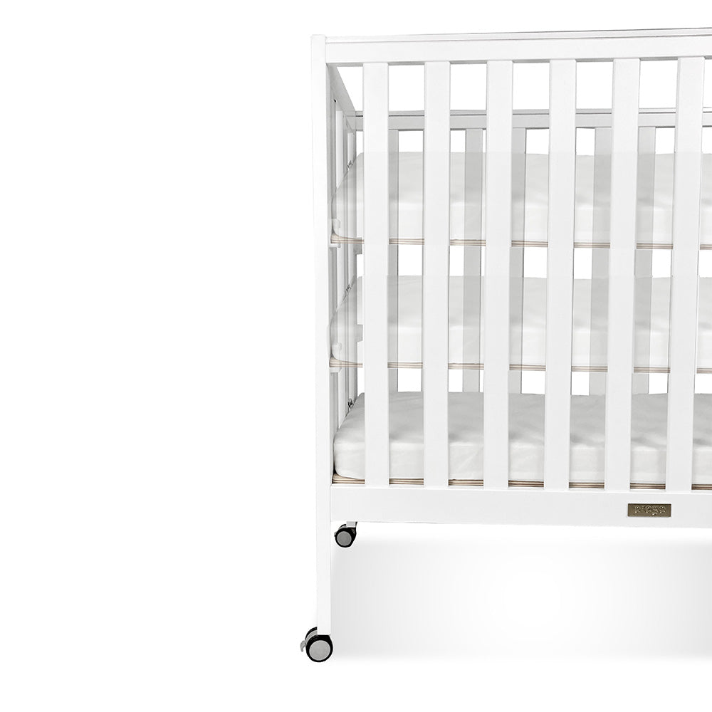 Prego Oru Foldable Wooden Crib 120cm x 60cm - White