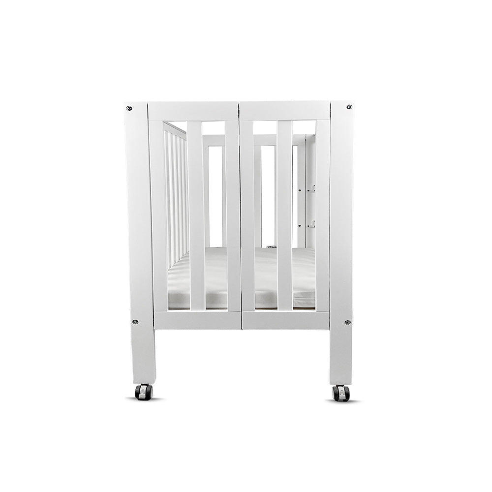 Prego Oru Foldable Wooden Crib 120cm x 60cm - White