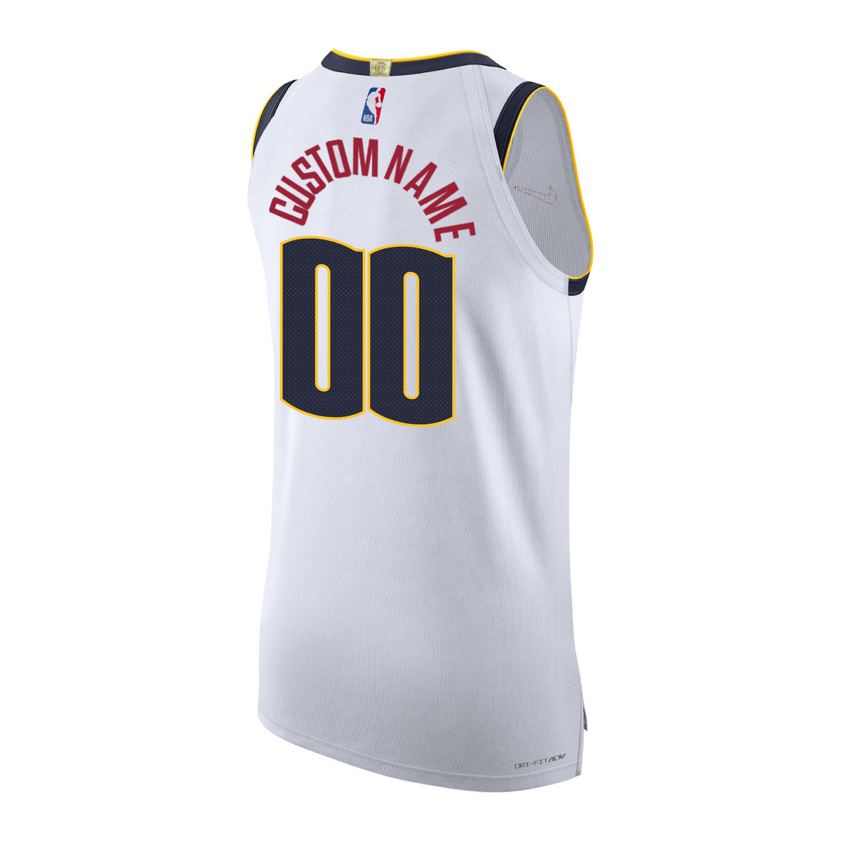 Customized Denver Nuggets Association Authentic Jersey product image 1, provided for visual reference and product detail