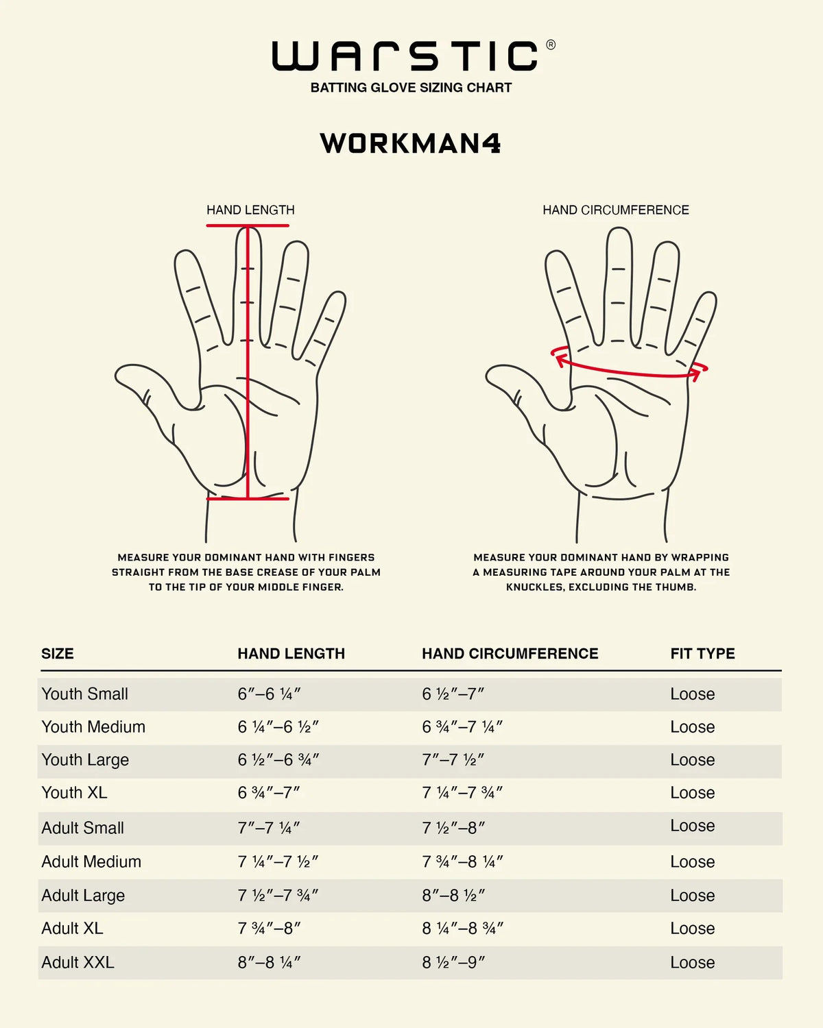 Warstic Workman4 Batting Gloves - Hero product image 3, provided for visual reference and product detail review