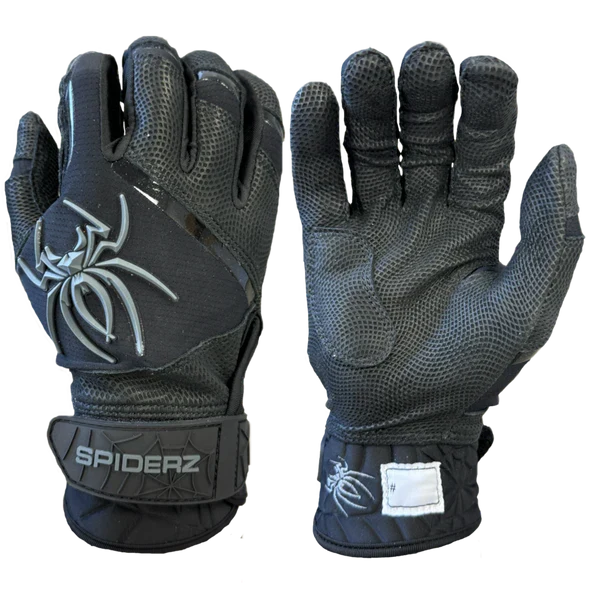 Spiderz Pro Premier Batting Gloves - Black/Graphite product image 1, provided for visual reference and product detail review