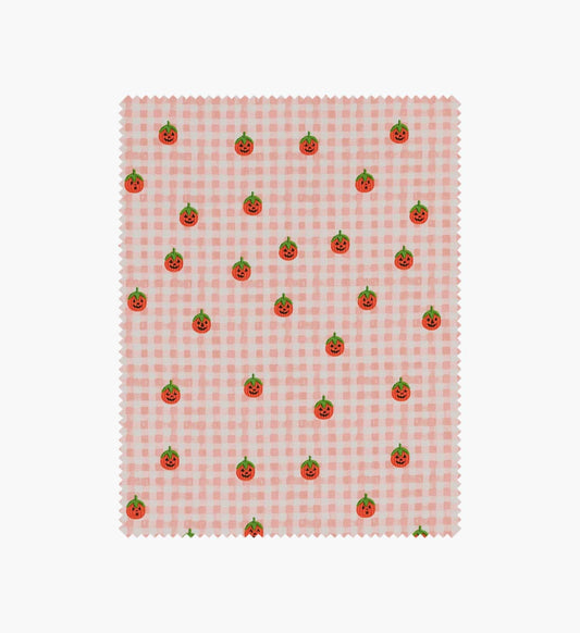 Pumpkin Gingham Cotton Fabric - Blush