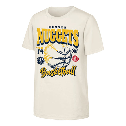 Youth Denver Nuggets Classic Court T-Shirt product image 1, provided for visual reference and product detail review