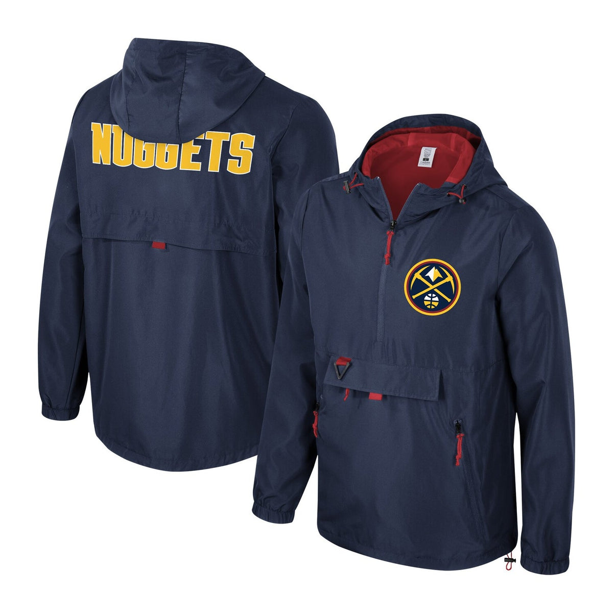 Denver Nuggets Compete Quarter-Zip Windbreaker Jacket product image 3, provided for visual reference and product detail