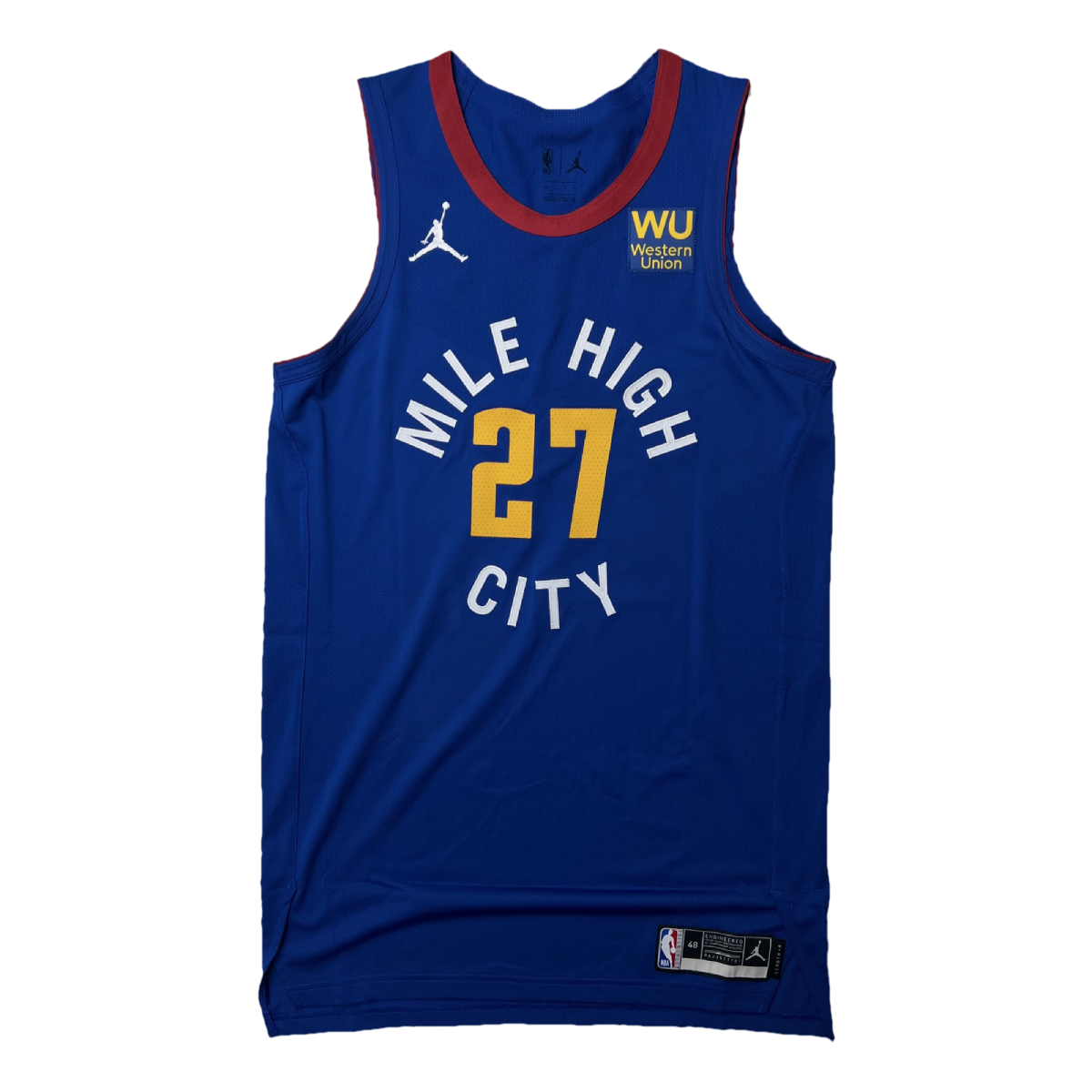 2021 Denver Nuggets Statement Team Issued #27 Jamal Murray Authentic Jersey product image 2, provided for visual reference