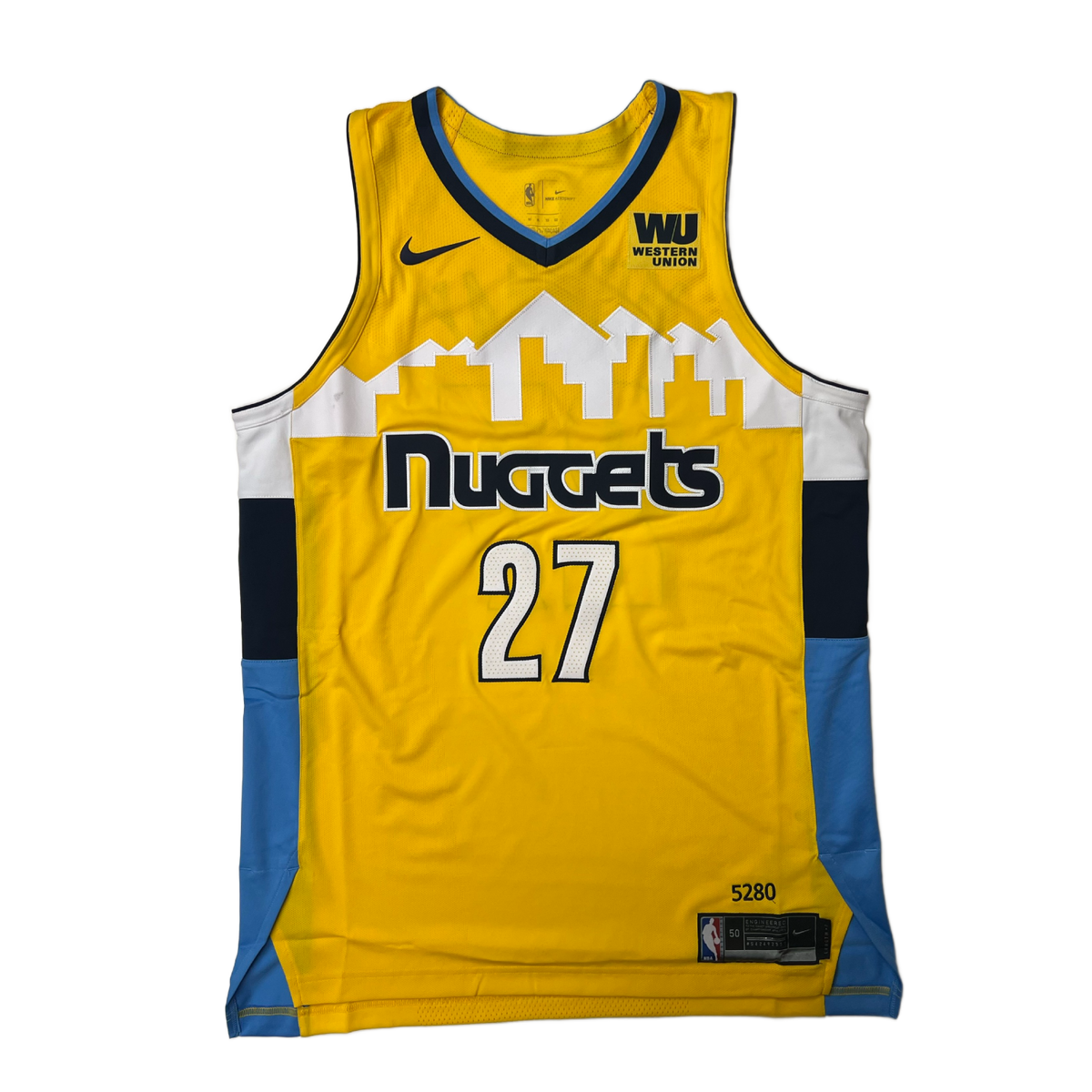 2017 Nuggets Statement Team Issued #27 Jamal Murray Authentic Jersey product image 2, provided for visual reference and