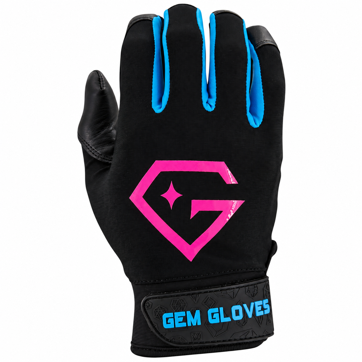 Gem Glove Opalite Batting Glove - Black/Vice product image 1, provided for visual reference and product detail review