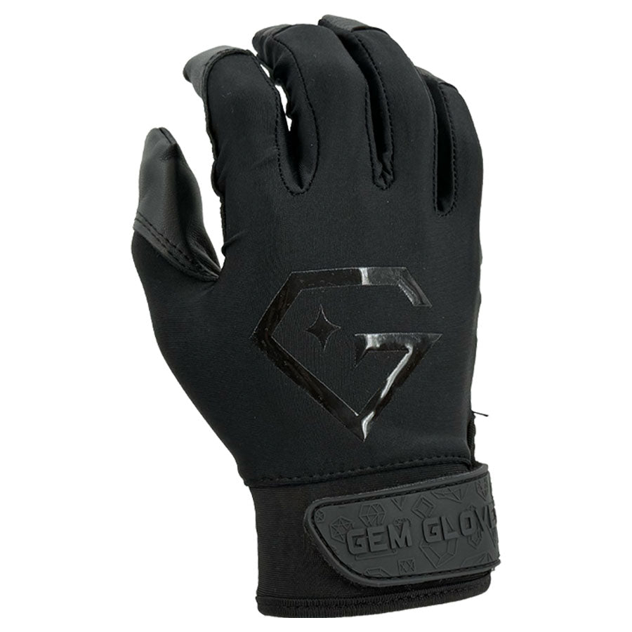 Gem Glove Opalite Batting Glove - Blackout product image 1, provided for visual reference and product detail review