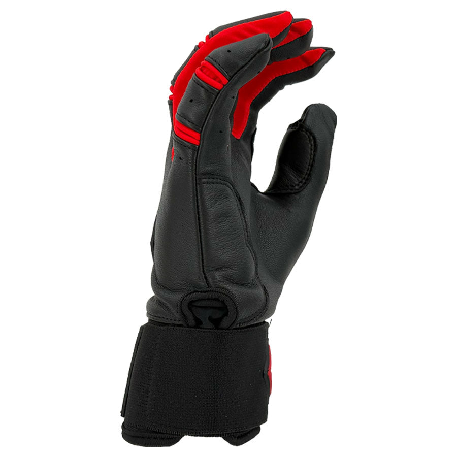 Gem Glove Prospector Long Cuff Batting Glove - Black/Red product image 4, provided for visual reference and product detail