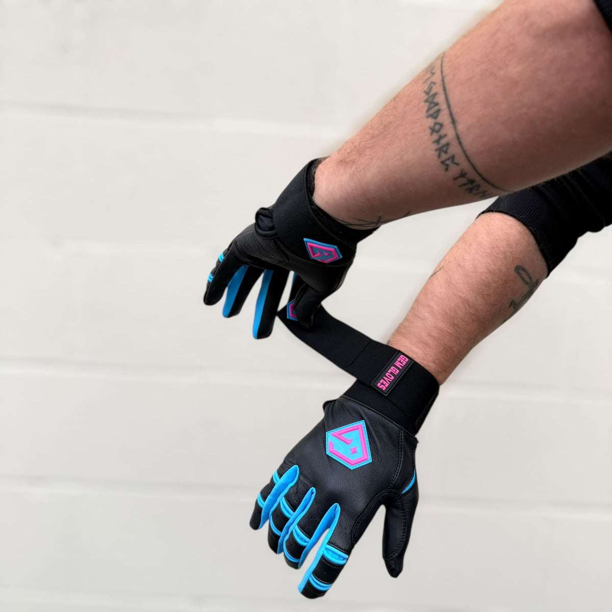 Gem Glove Prospector Long Cuff Batting Glove - Black/Red product image 13, provided for visual reference and product detail