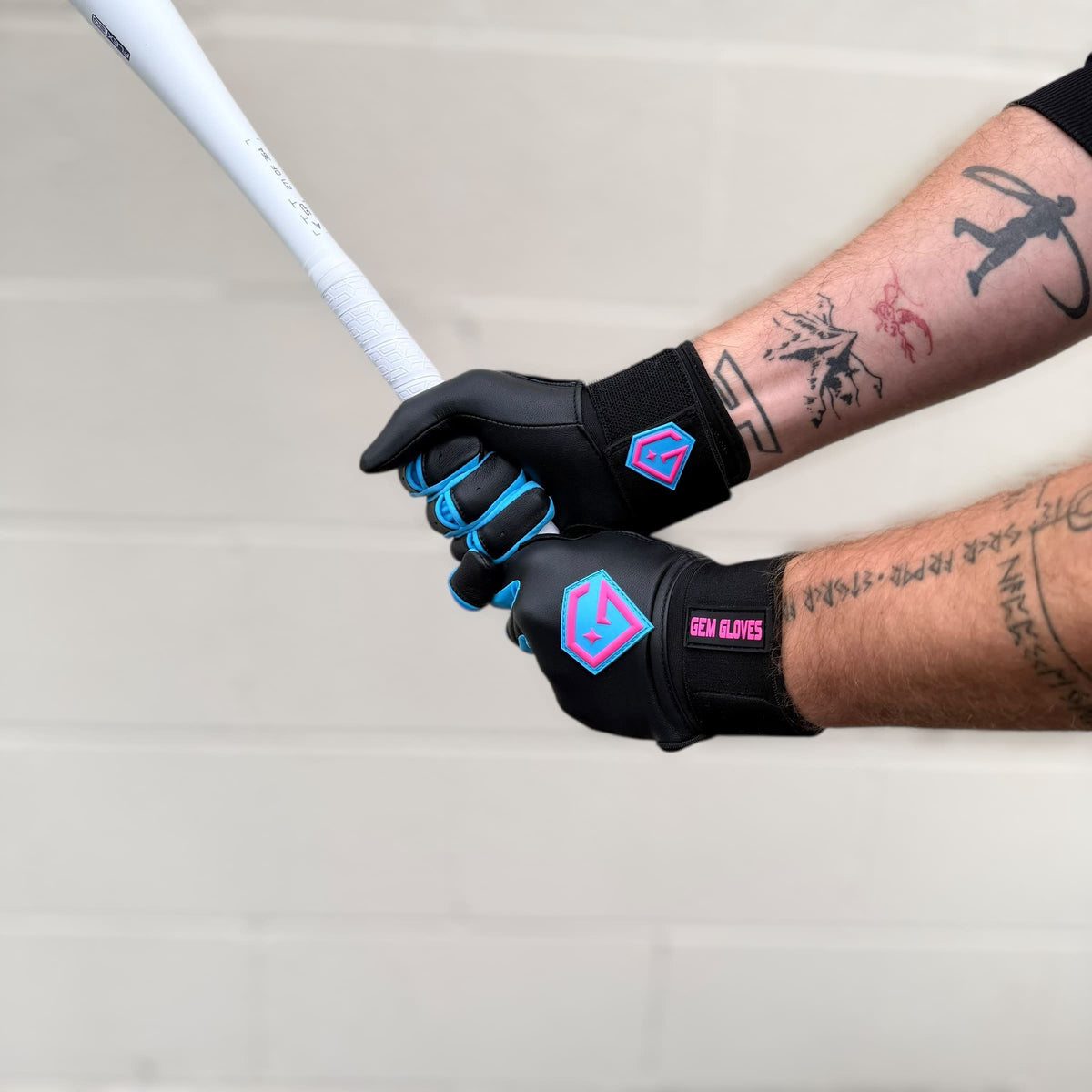 Gem Glove Prospector Long Cuff Batting Glove - Black/Red product image 7, provided for visual reference and product detail
