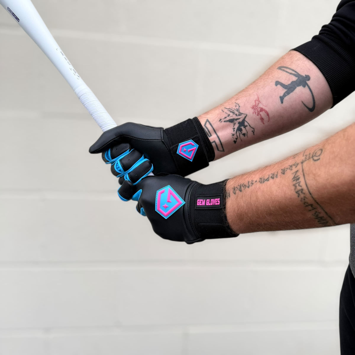 Gem Glove Prospector Long Cuff Batting Glove - Black/Red product image 14, provided for visual reference and product detail