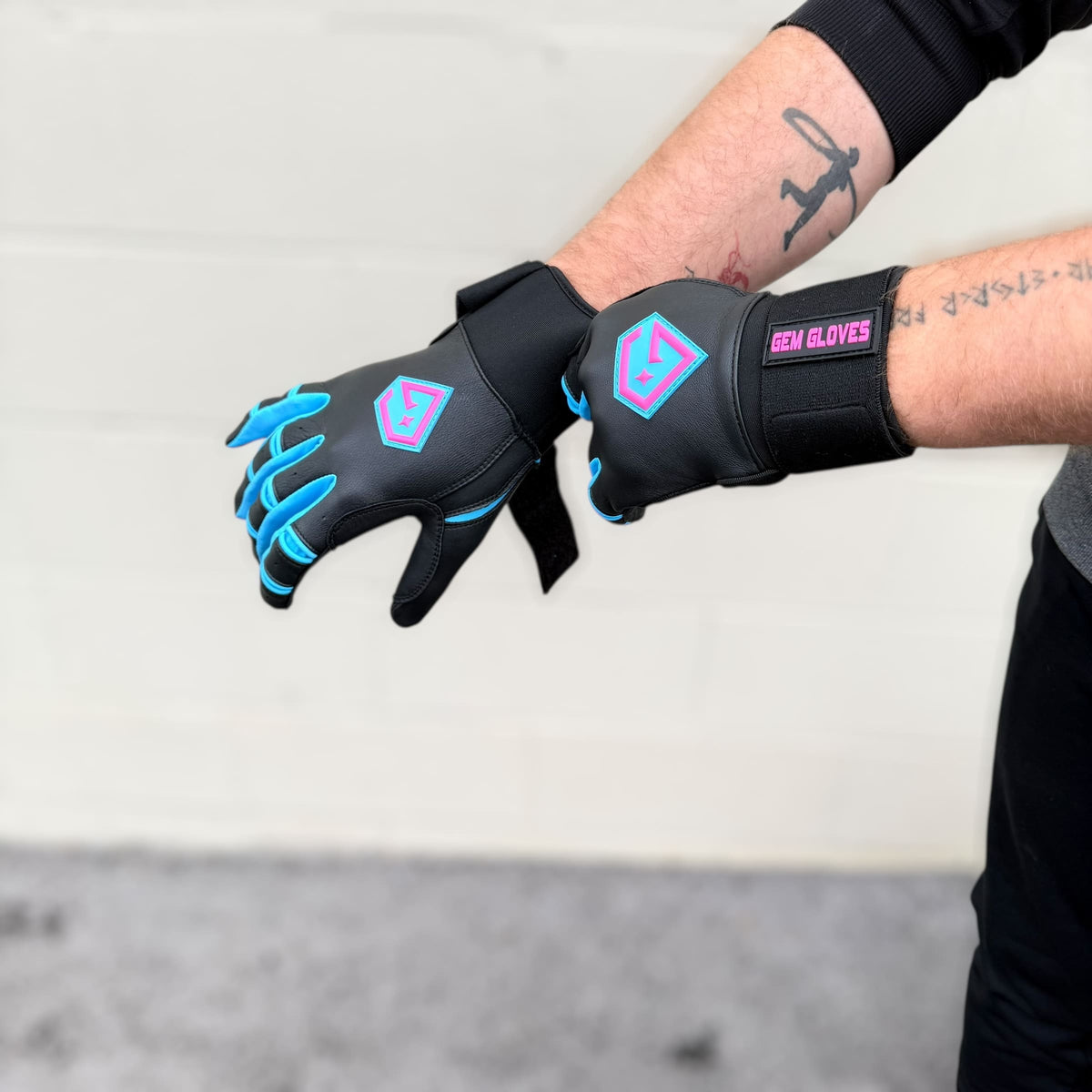 Gem Glove Prospector Long Cuff Batting Glove - Black/Red product image 10, provided for visual reference and product detail