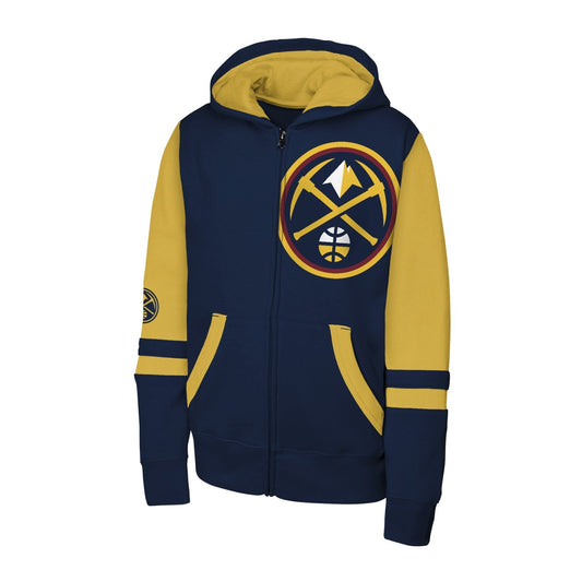 Youth Denver Nuggets Straight to the League Full-Zip Hoody product image 1, provided for visual reference and product detail