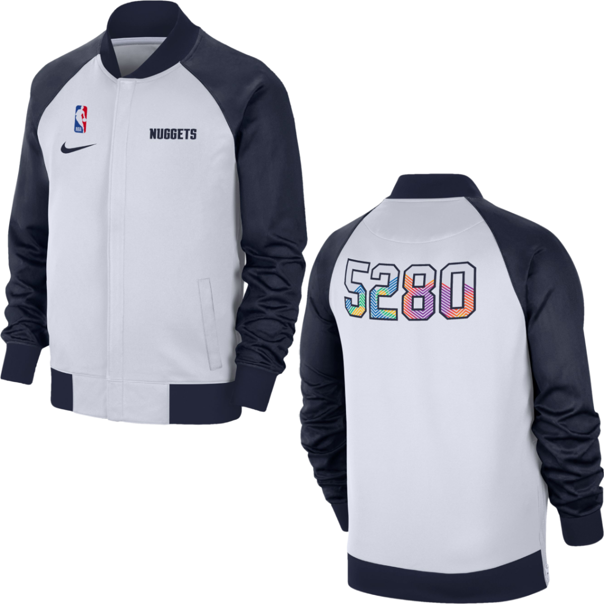 Denver Nuggets City Edition Full Zip Showtime Jacket product image 1, provided for visual reference and product detail review