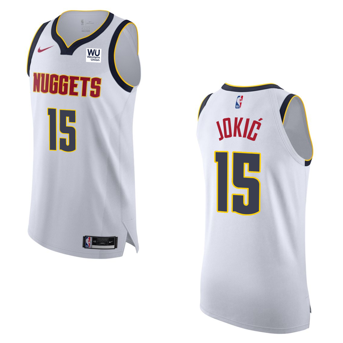 #15 Nikola Jokić 2022-23 Denver Nuggets Association Authentic Jersey product image 2, provided for visual reference and