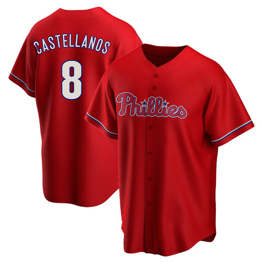 P.Phillies #8 Nick Castellanos Player Red Replica Baseball product image 1
