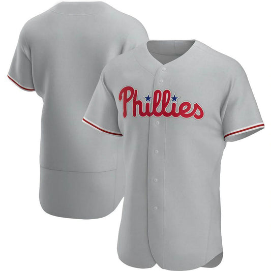 P.Phillies Blank Player Gray Road Team Baseball Jerseys product image 1