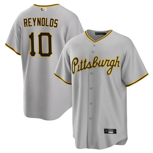 P.Pirates #10 Bryan Reynolds Player Gray Replica Baseball product image 1