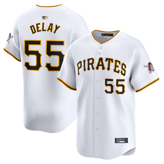 P.Pirates #55 Jason Delay Player White Home Limited product image 1