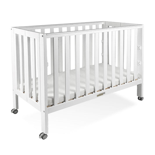 Prego Oru Foldable Wooden Crib 120cm x 60cm - White