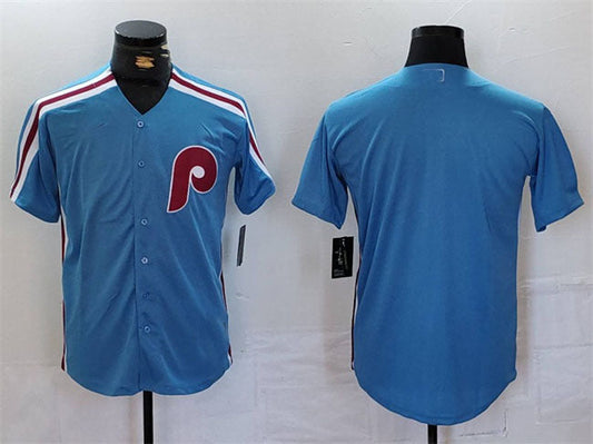 P.Phillies Blank Player Game Jersey Blue Cool Base Stitched product image 1