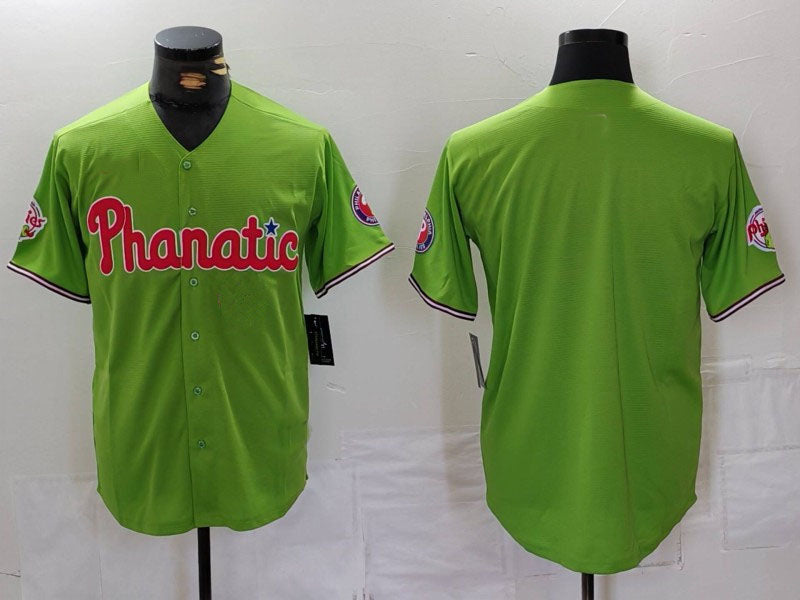 P.Phillies Blank Player Game Jersey Green With Patch product image 1