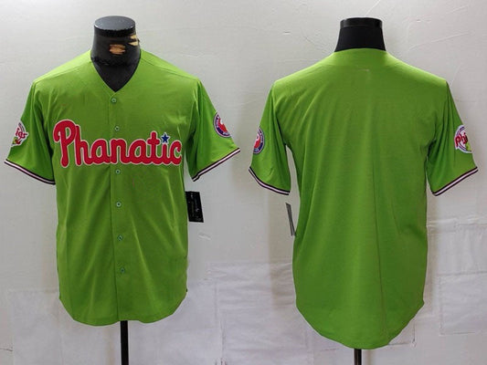 P.Phillies Blank Player Game Jersey Green With Patch product image 1