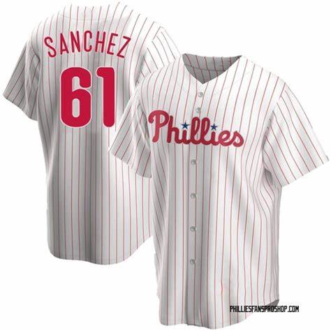 P.Phillies #61 Cristopher Sanchez Player White Cool Base product image 1