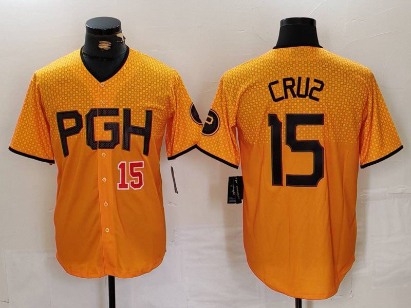 P.Pirates #15 Oneil Cruz Player Game Jersey Stitched product image 1