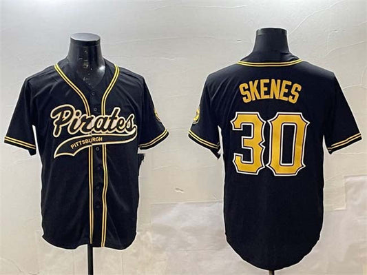 P.Pirates #30 Paul Skenes Player Game Jersey Black Cool product image 1