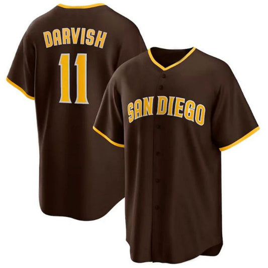 S.Diego Padres #11 Yu Darvish Player Replica Brown Baseball product image 1