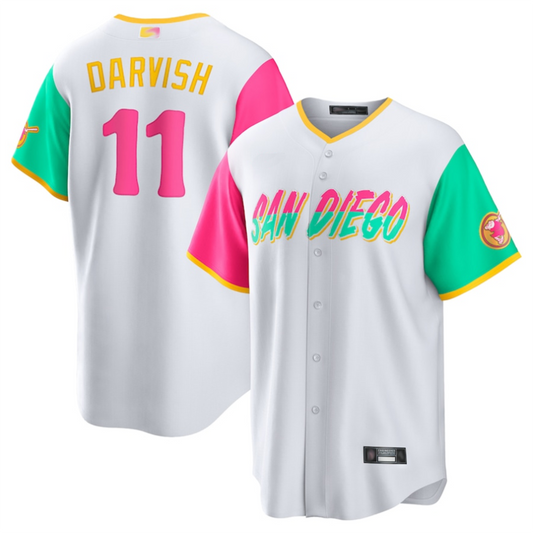 S.Diego Padres #11 Yu Darvish Player White City Connect product image 1