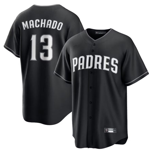 S.Diego Padres #13 Manny Machado Player Black Lights Out product image 1