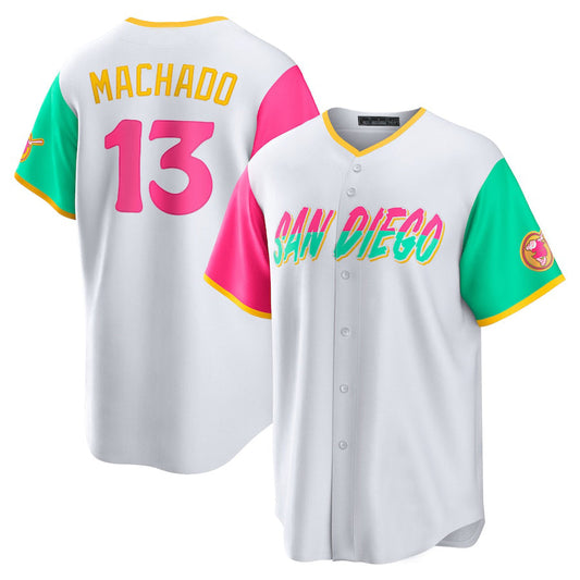 S.Diego Padres #13 Manny Machado Player White Home Elite product image 1
